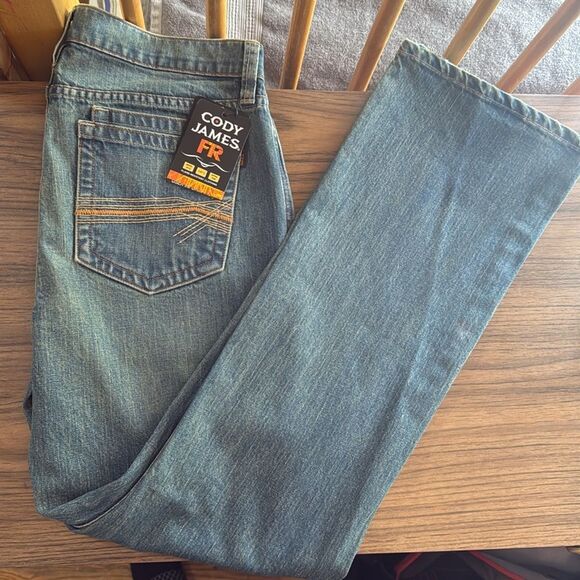 CODY JAMES MEN'S FR SLIM Boot WORK JEANS C2 - Picture 1 of 11